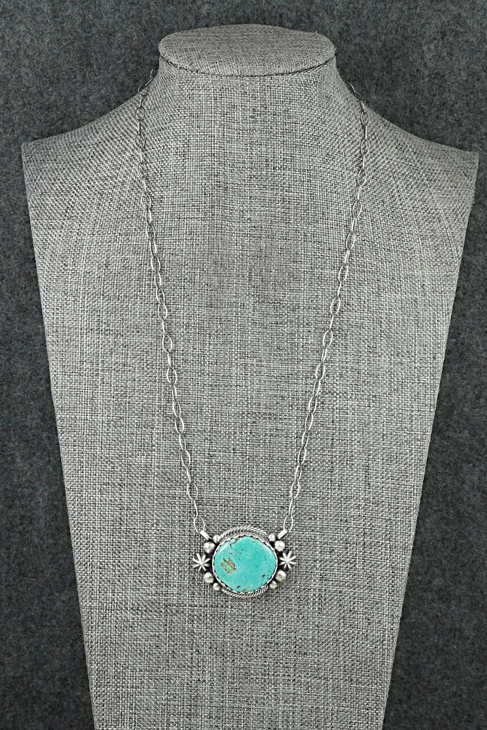 Turquoise & Sterling Silver Necklace - Mark Yazzie