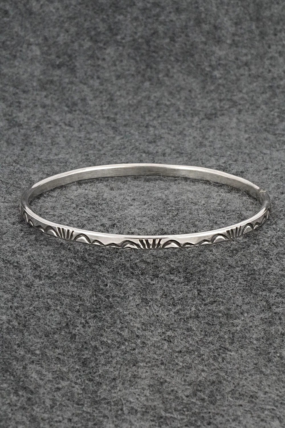 Sterling Silver Bangle Bracelet - Elaine Tahe