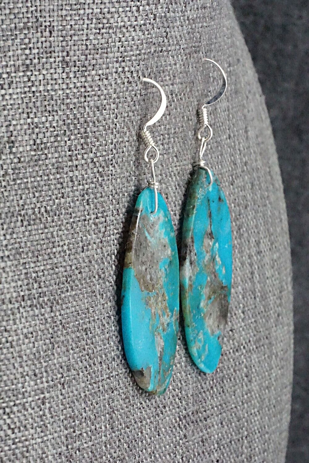 Turquoise & Sterling Silver Earrings - Joe Garcia