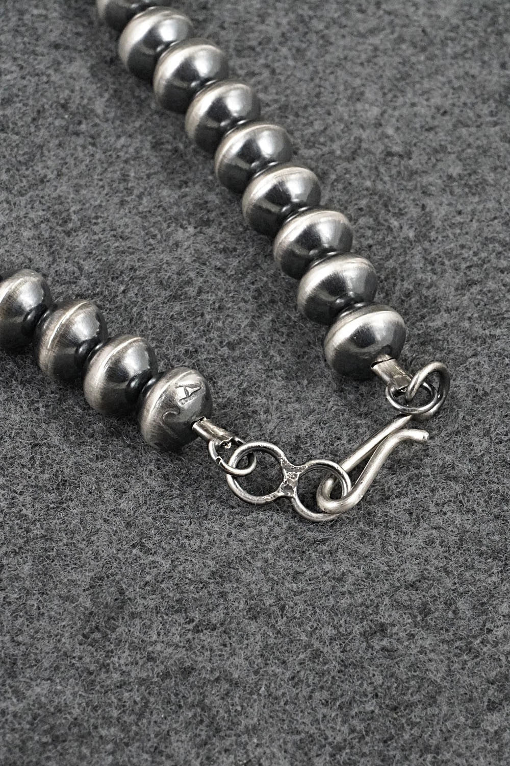 Sterling Silver Navajo Pearl Necklace 20" - Crystal Haley