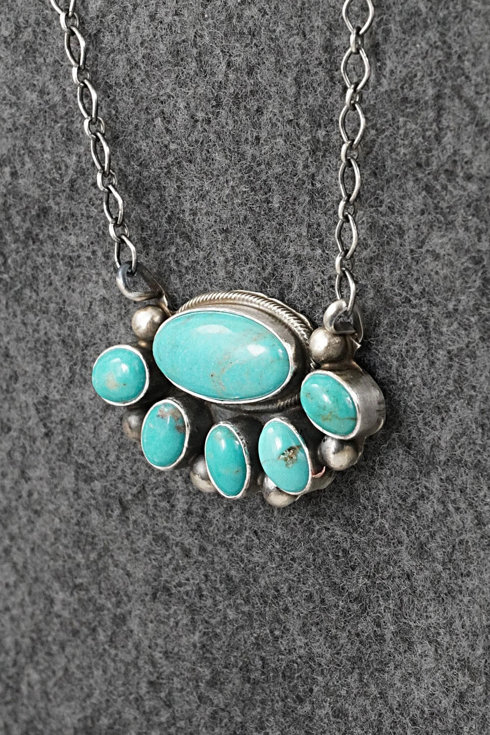 Turquoise & Sterling Silver Necklace - Kathleen Livingston