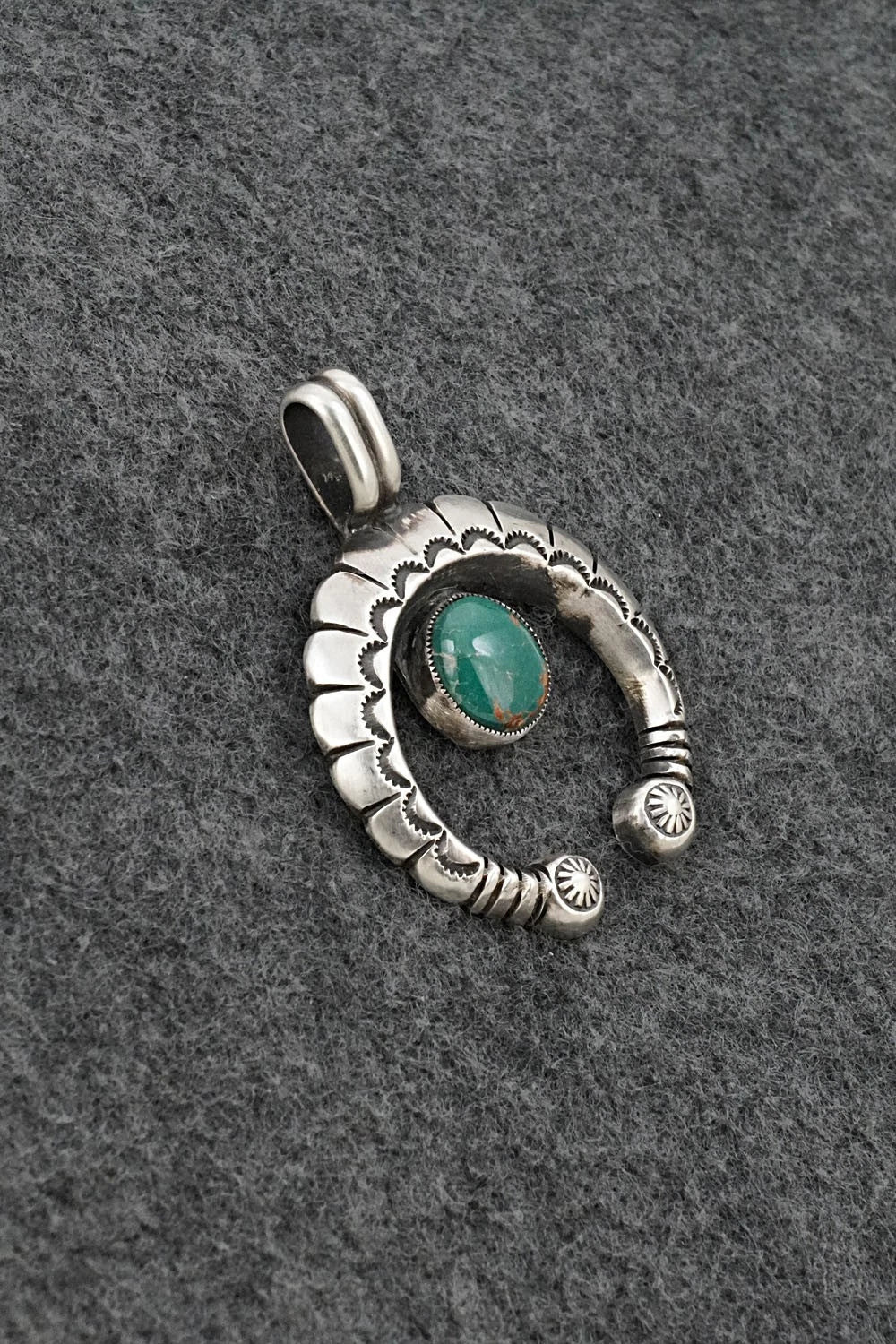 Turquoise & Sterling Silver Naja Pendant - Calvin Martinez