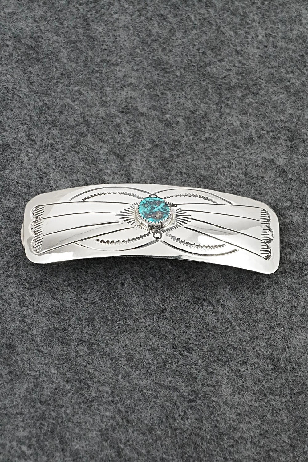 Turquoise & Sterling Silver Hair Barrette - Jolene Begay