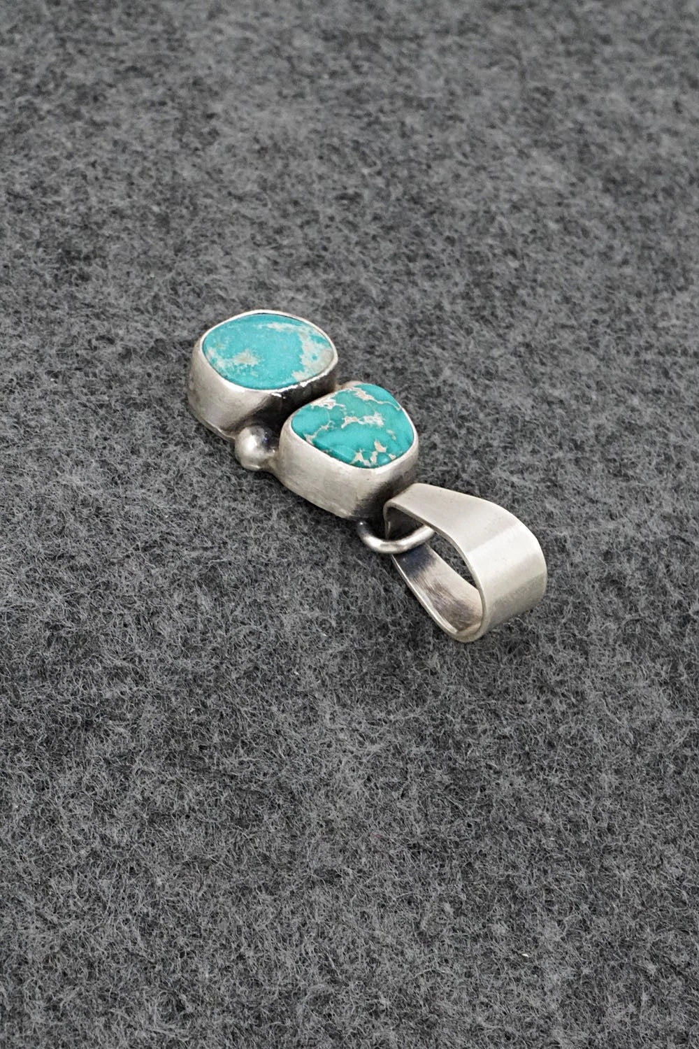 Turquoise & Sterling Silver Pendant - Darrin Livingston