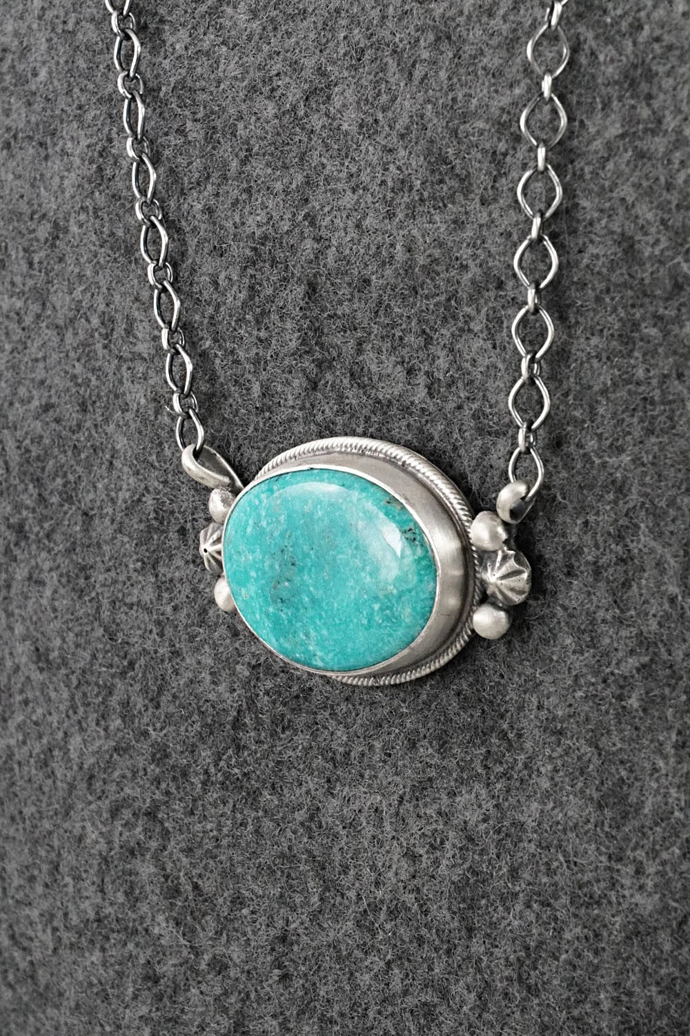 Turquoise & Sterling Silver Necklace - Darrin Livingston