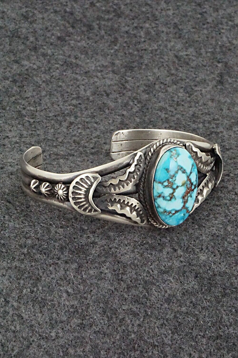 Turquoise & Sterling Silver Bracelet - Gilbert Tom