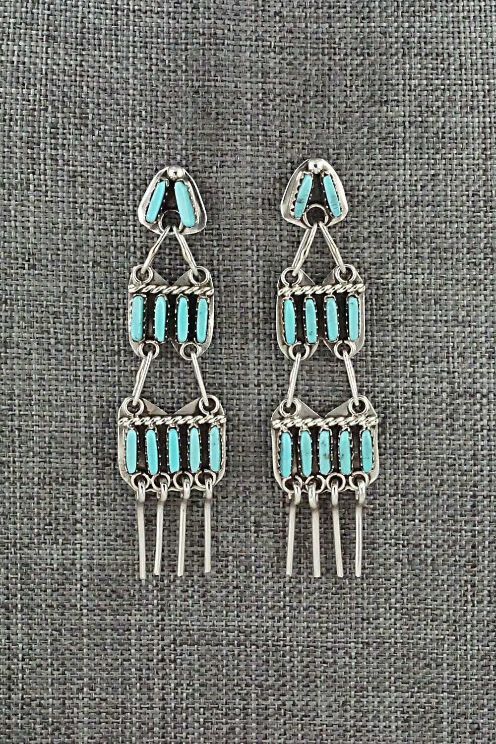 Turquoise & Sterling Silver Earrings - Charlie John