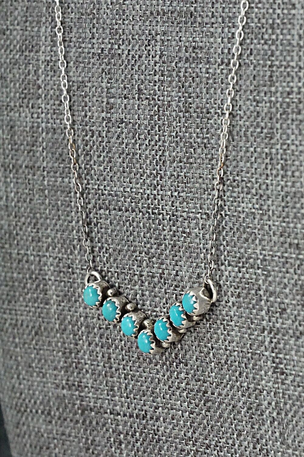 Turquoise & Sterling Silver Necklace - Renell Chaco