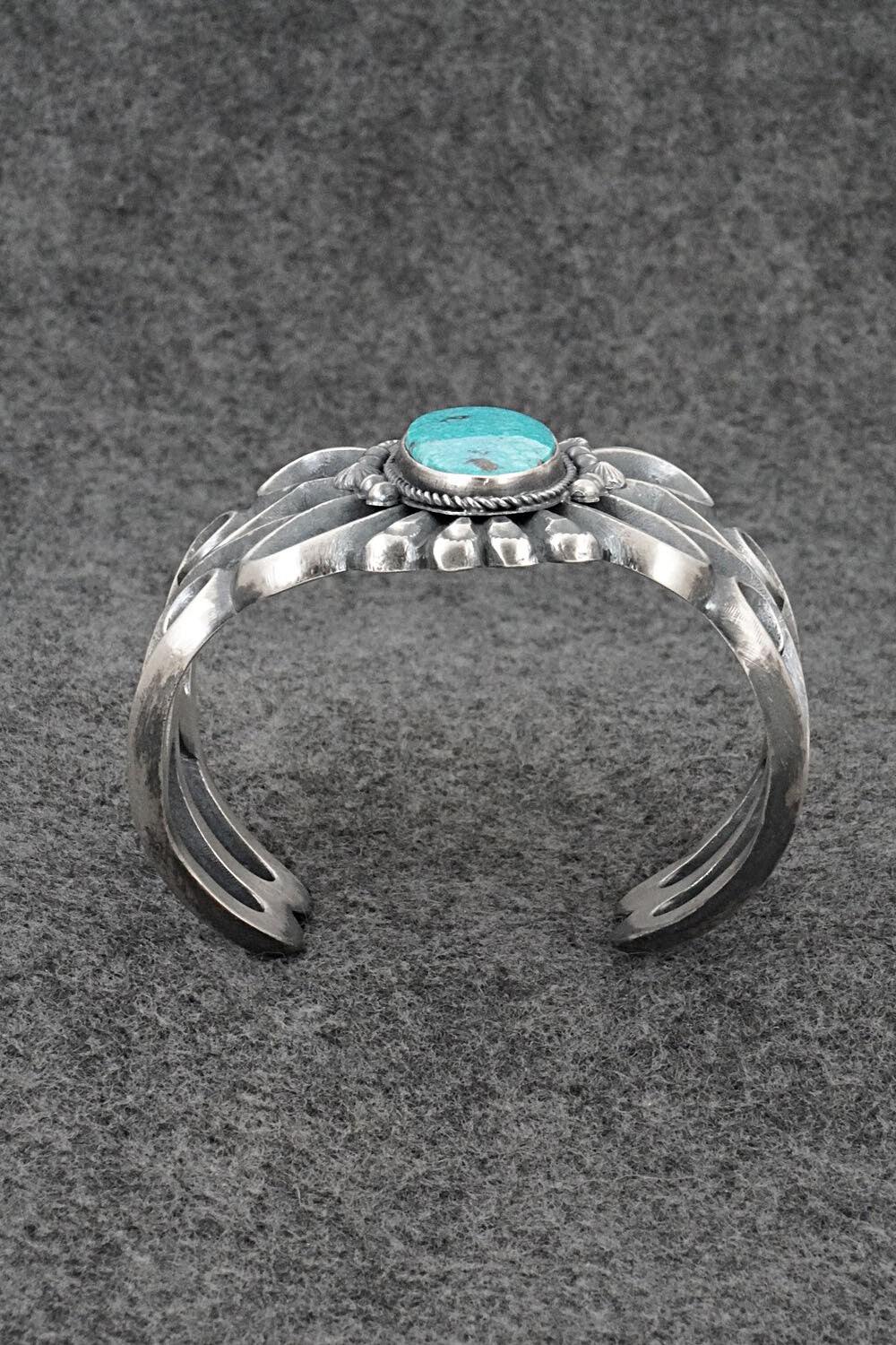 Turquoise & Sterling Silver Bracelet - Harrison Bitsue