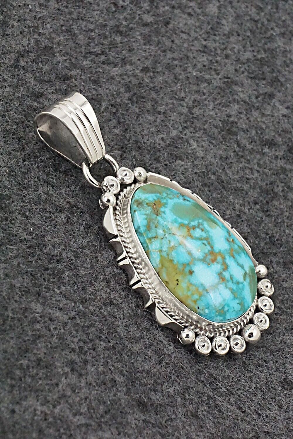 Turquoise & Sterling Silver Pendant - Daniel Benally