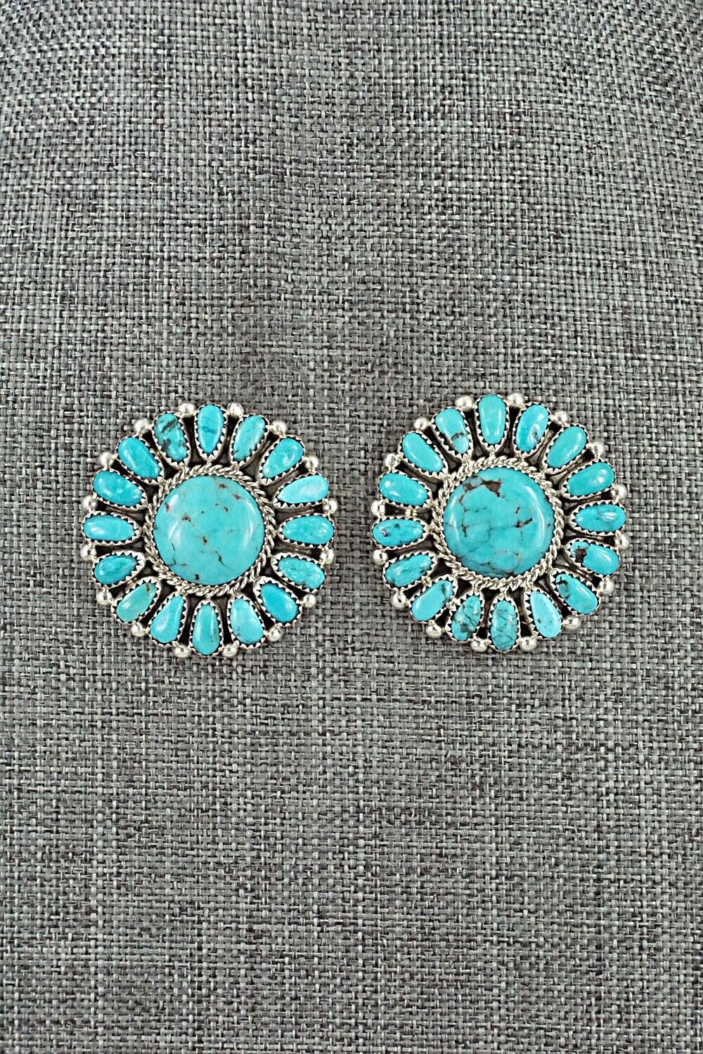 Turquoise & Sterling Silver Earrings - Jaz Wilson