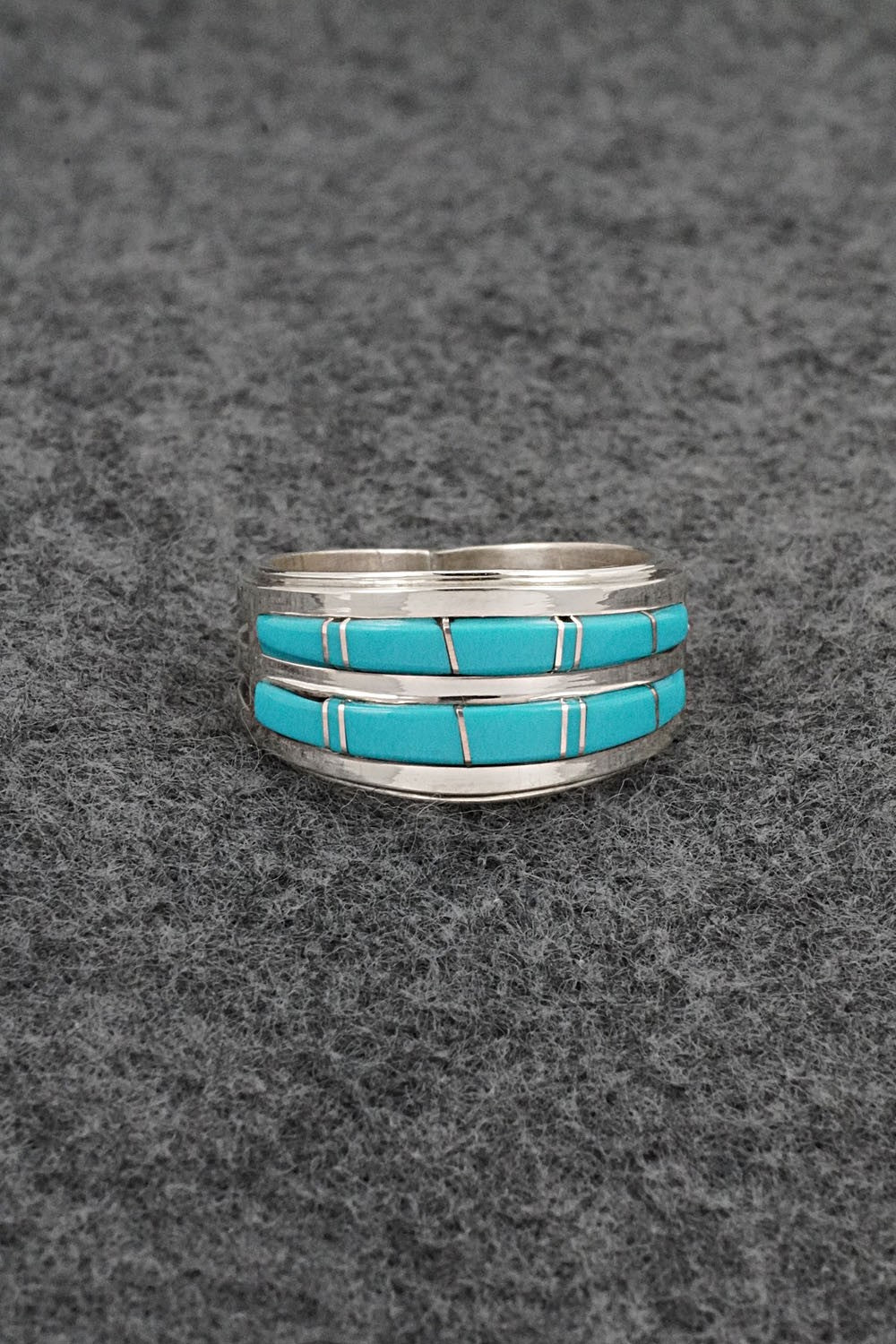 Turquoise & Sterling Silver Ring - Wilbert Muskett Jr. - Size 8.5