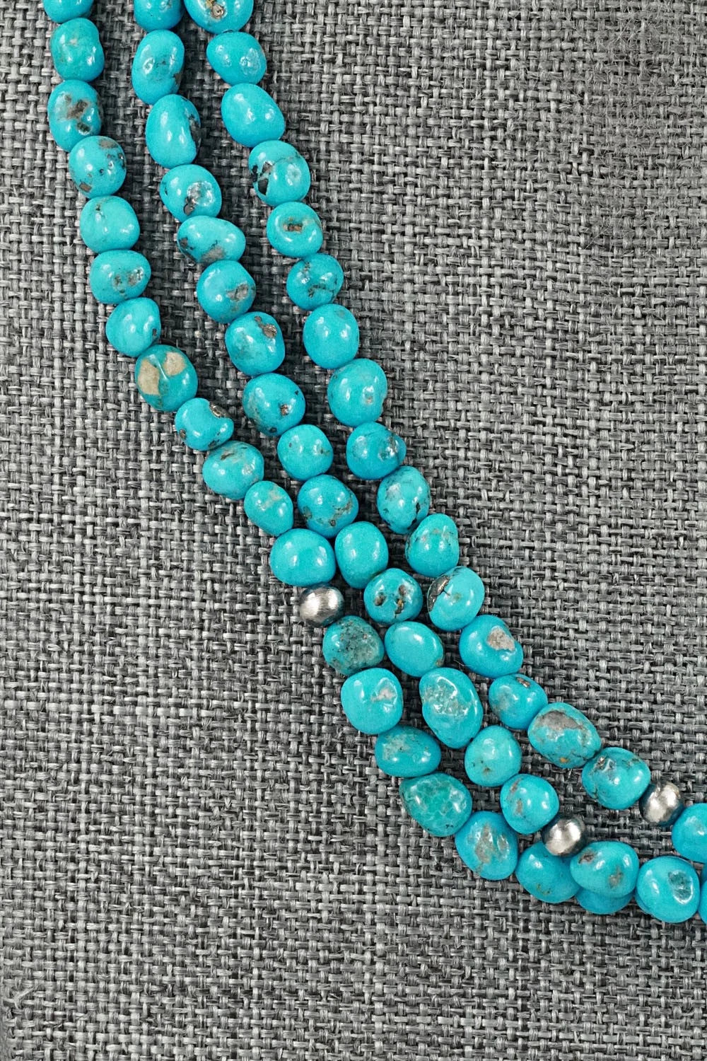 Turquoise & Sterling Silver Necklace - Theresa Skeets