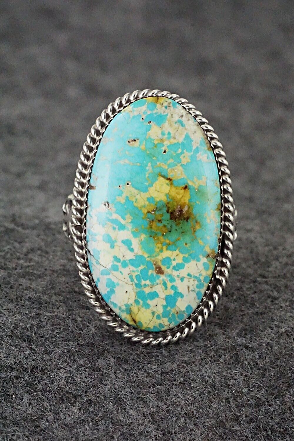 Turquoise & Sterling Silver Ring - Anthony Brown - Size 8
