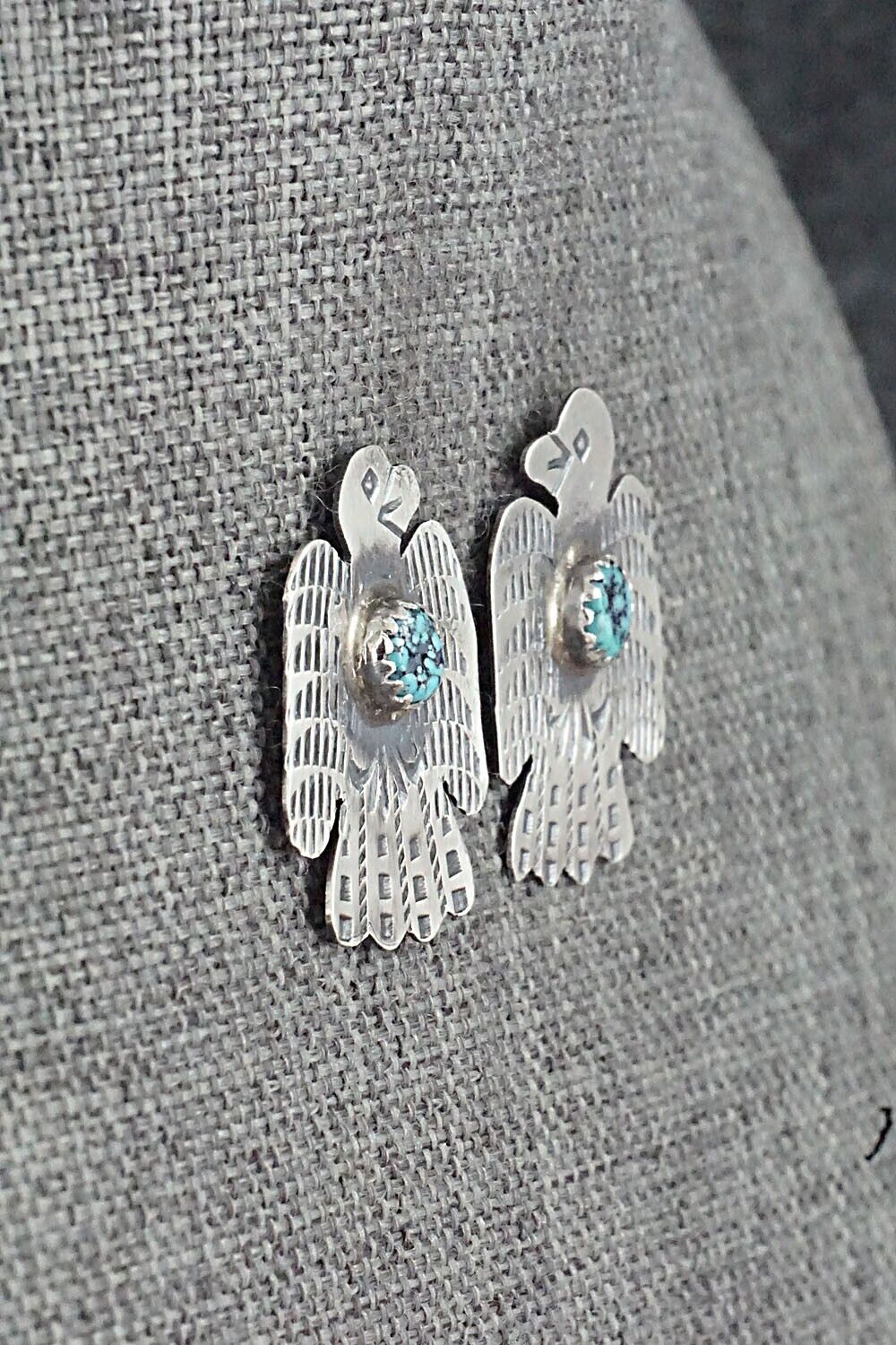 Turquoise & Sterling Silver Earrings - Gabrielle Yazzie