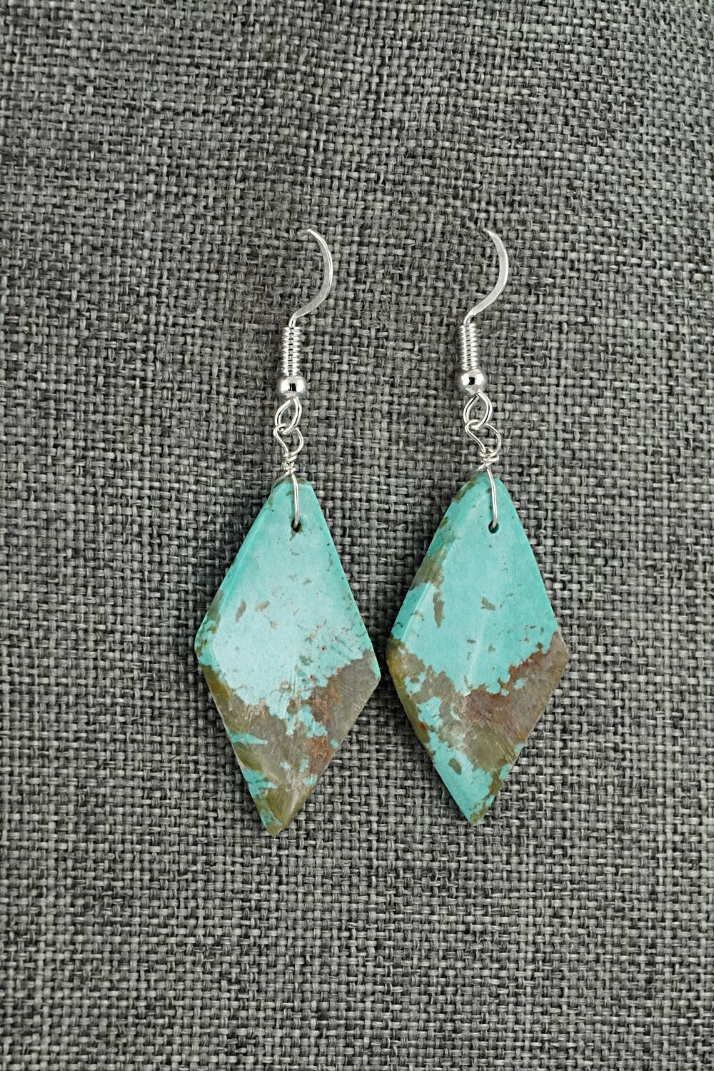 Turquoise & Sterling Silver Earrings - Louise Pete