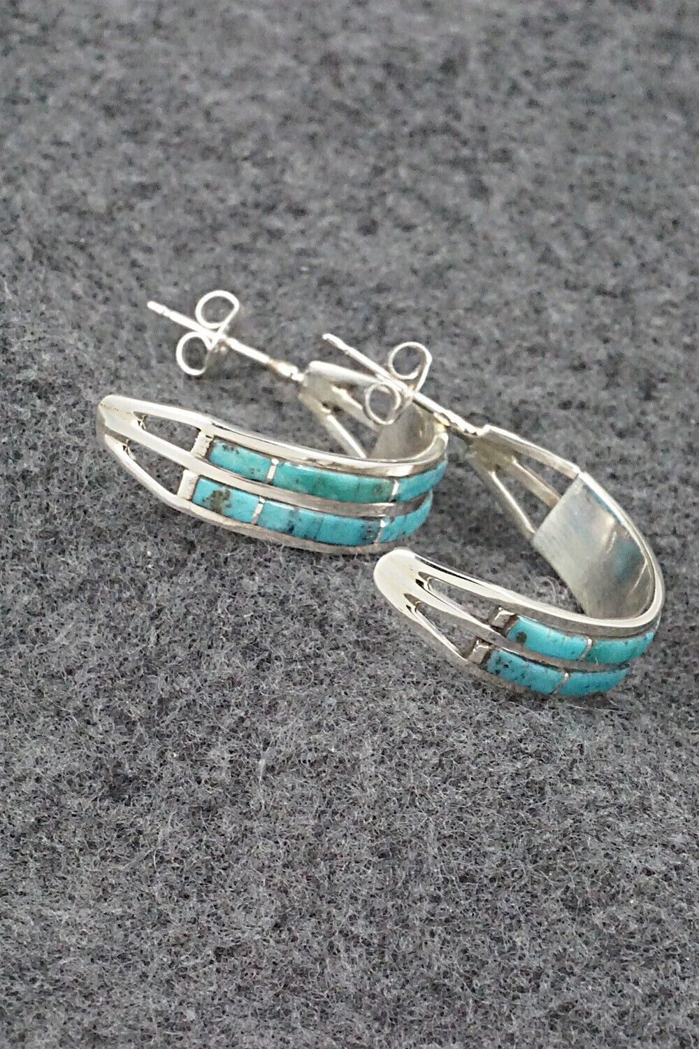 Turquoise & Sterling Silver Earrings - Andrew Enrico