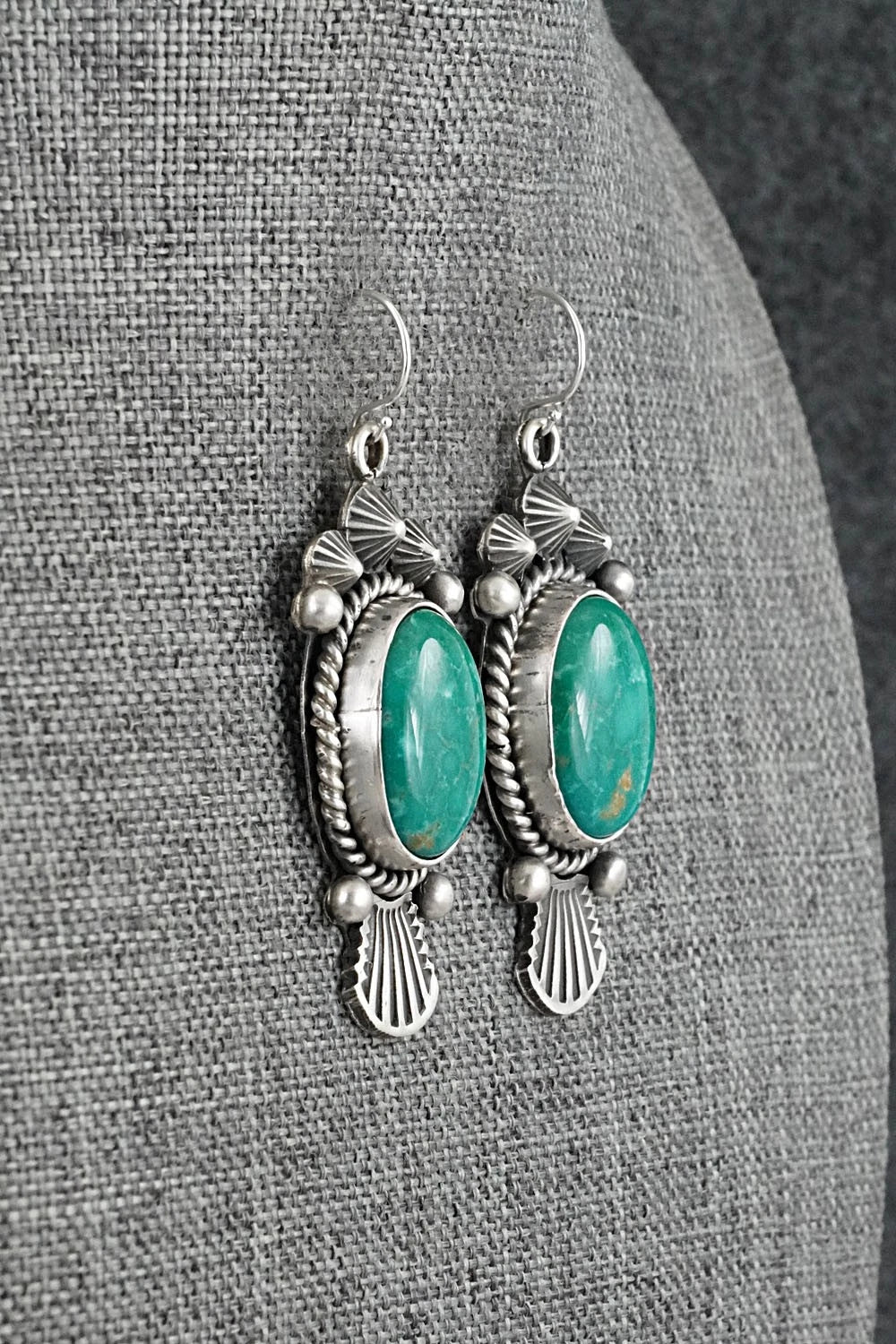 Turquoise & Sterling Silver Earrings - Michael Calladitto