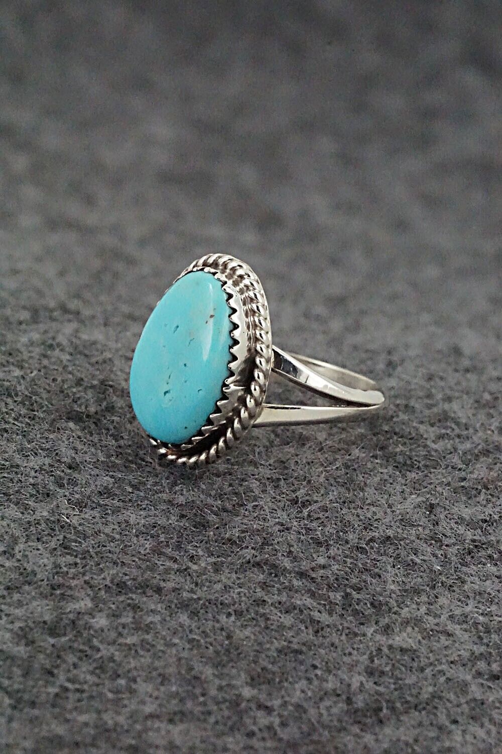 Turquoise & Sterling Silver Ring - Robert Martinez - Size 5.75