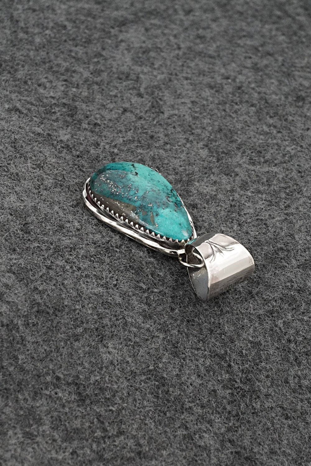 Turquoise & Sterling Silver Pendant - Ernest Hawthorne