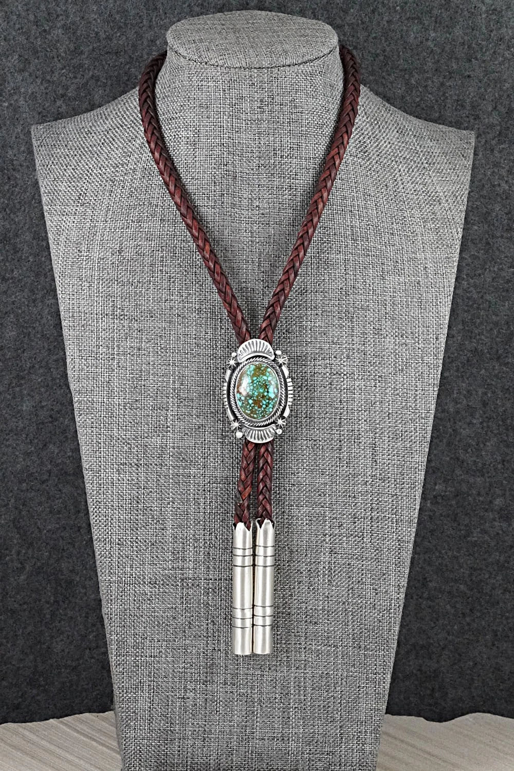 Turquoise & Sterling Silver Bolo Tie - Bob Becenti