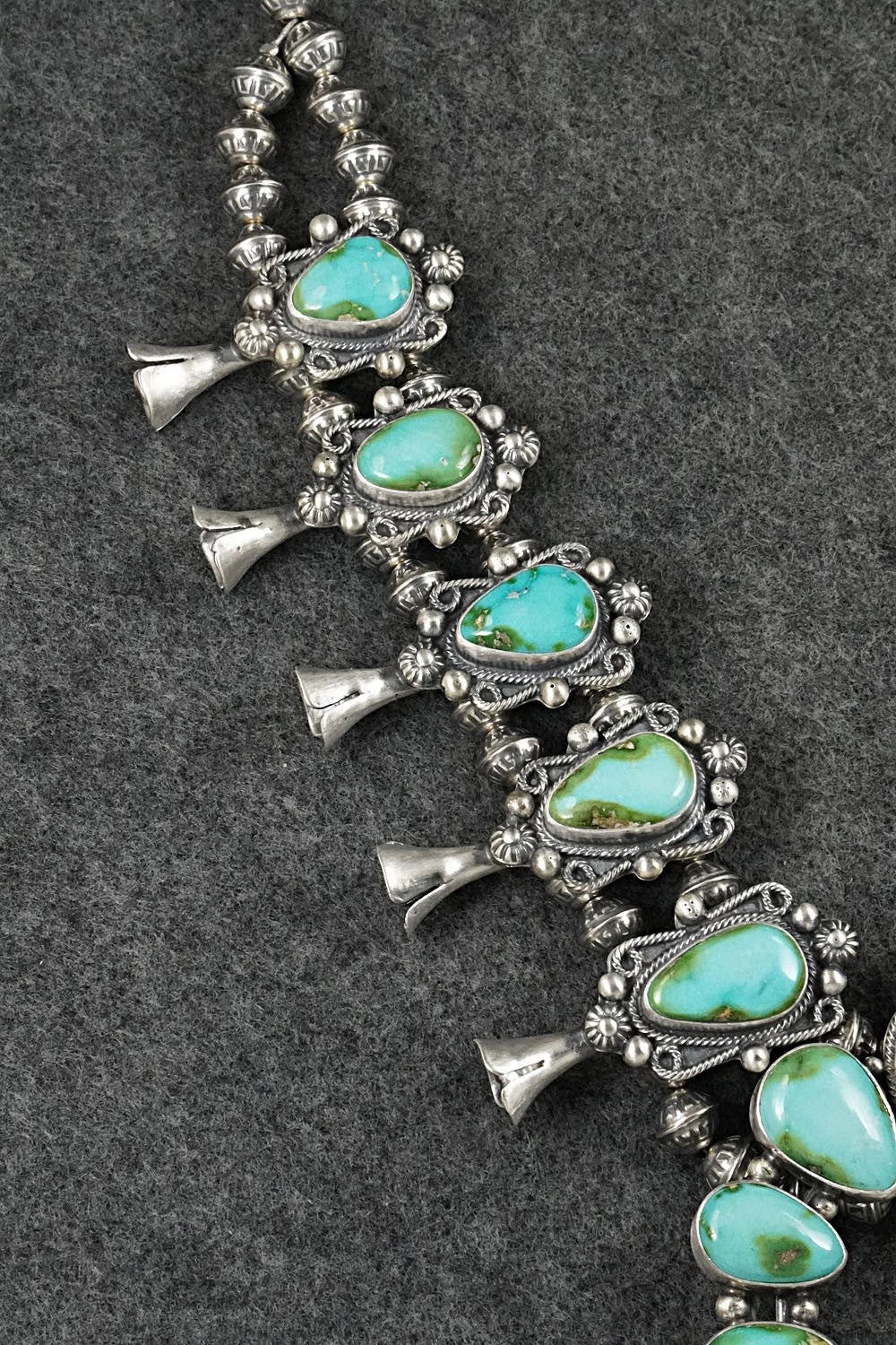 Turquoise & Sterling Silver Squash Blossom Set - Kathleen Livingston
