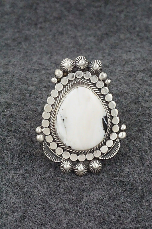 White Buffalo & Sterling Silver Ring - Tom Lewis - Size 9.25