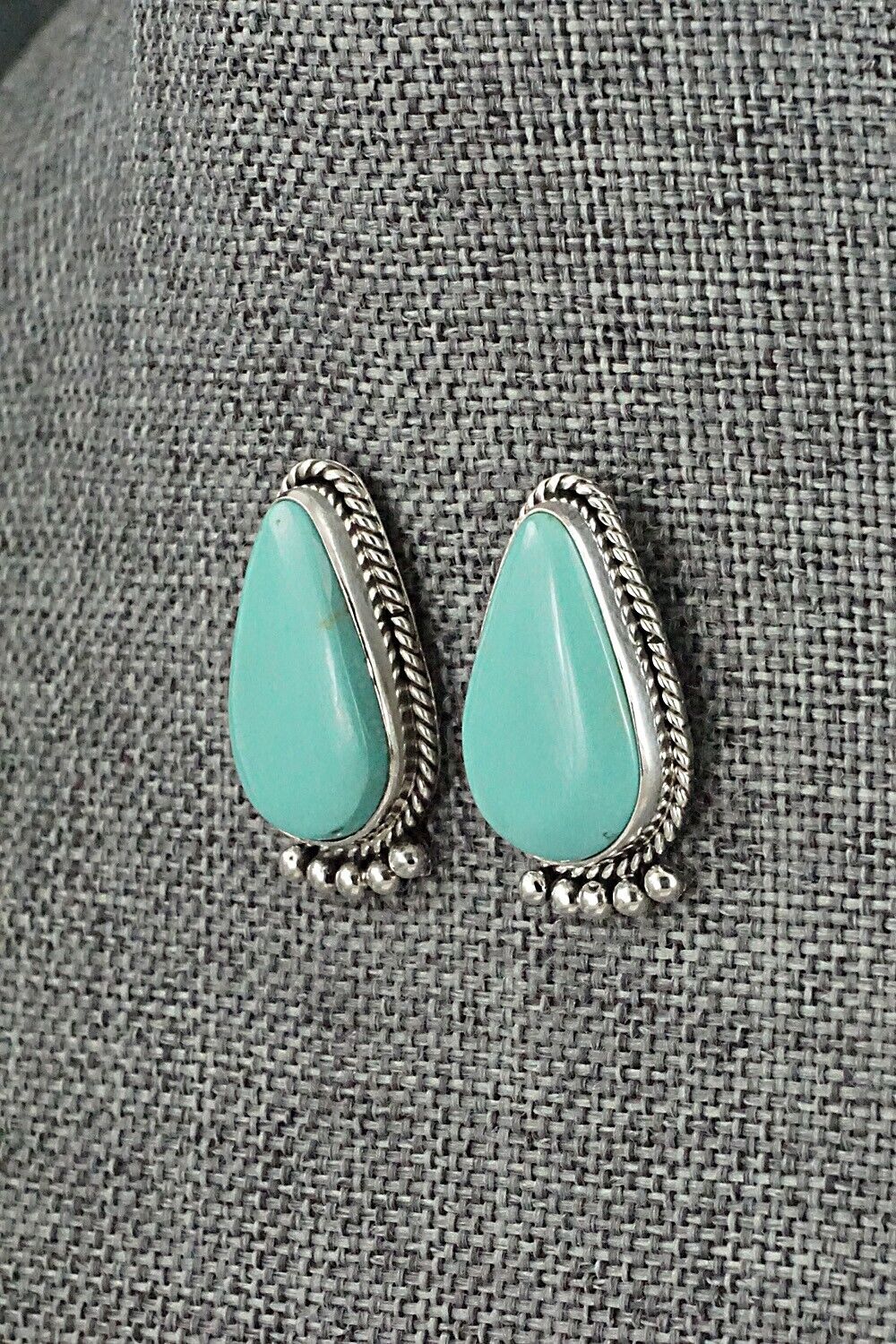 Turquoise & Sterling Silver Earrings - Rena Begay