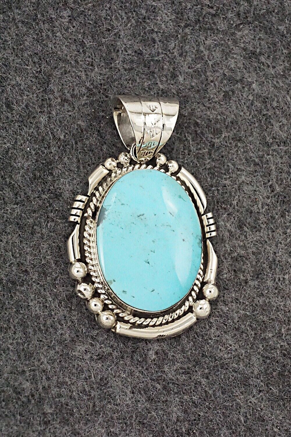 Turquoise & Sterling Silver Pendant - Charlene Yazzie