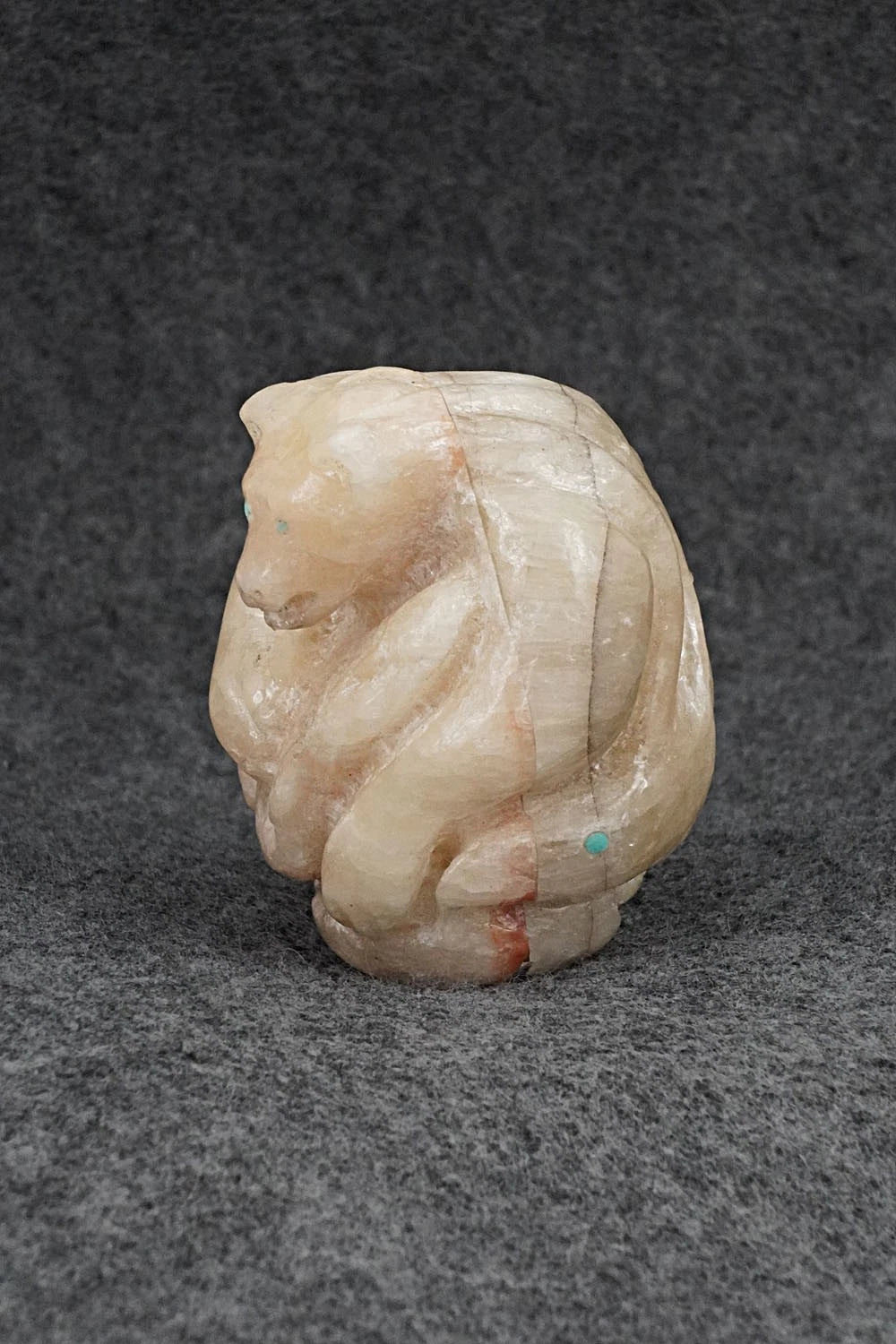 Bear, Mountain Lion & Eagle Zuni Fetish Carving - Ryan Bobelu