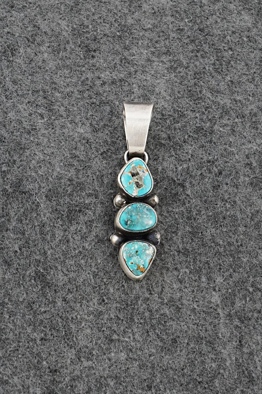 Turquoise & Sterling Silver Pendant - Darrin Livingston