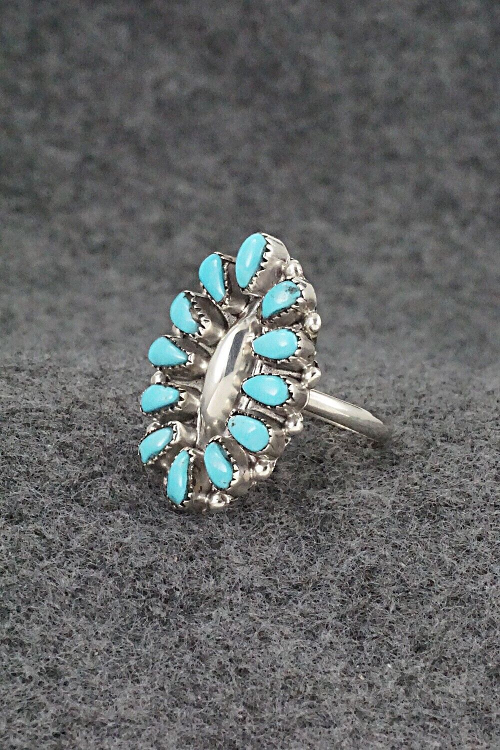 Turquoise & Sterling Silver Ring - Mary Chavez - Size 7.25