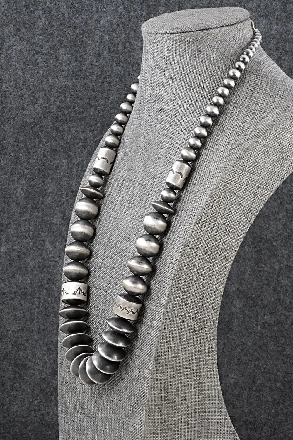 Sterling Silver Navajo Pearl Necklace 22" - Rose Martin