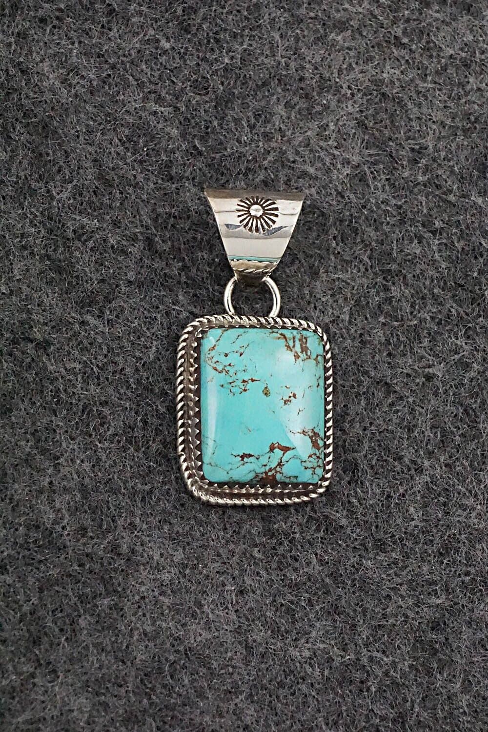 Turquoise & Sterling Silver Pendant - Ernest Hawthorne