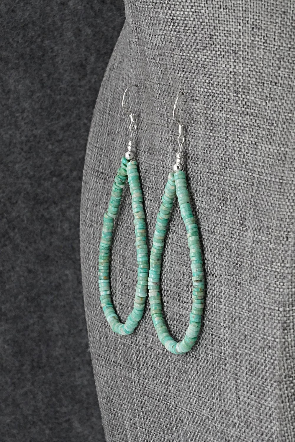 Turquoise & Sterling Silver Earrings - Doreen Jake