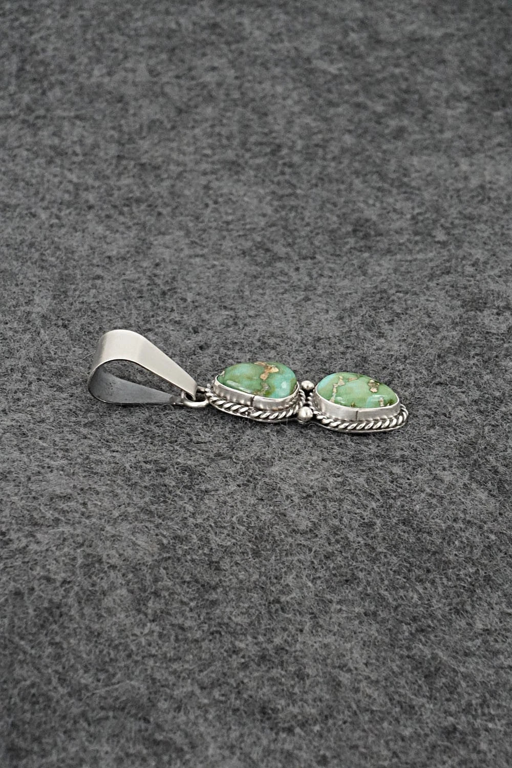 Turquoise & Sterling Silver Pendant - Rena Begay