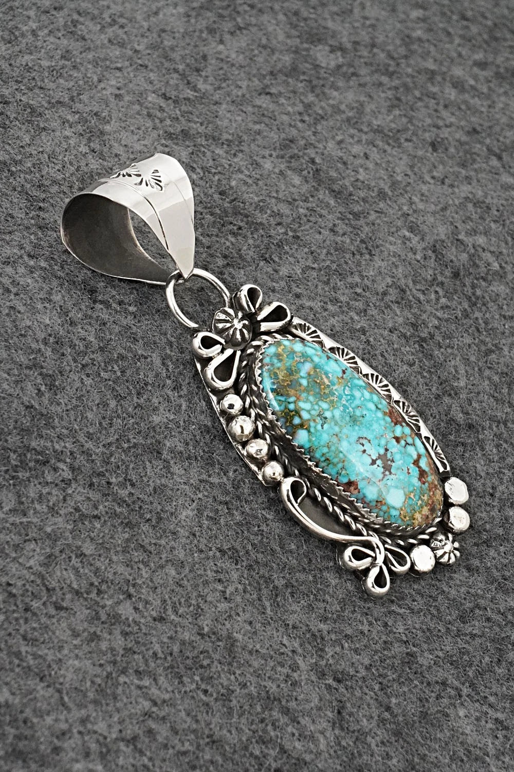 Turquoise and Sterling Silver Pendant - Phil Nez