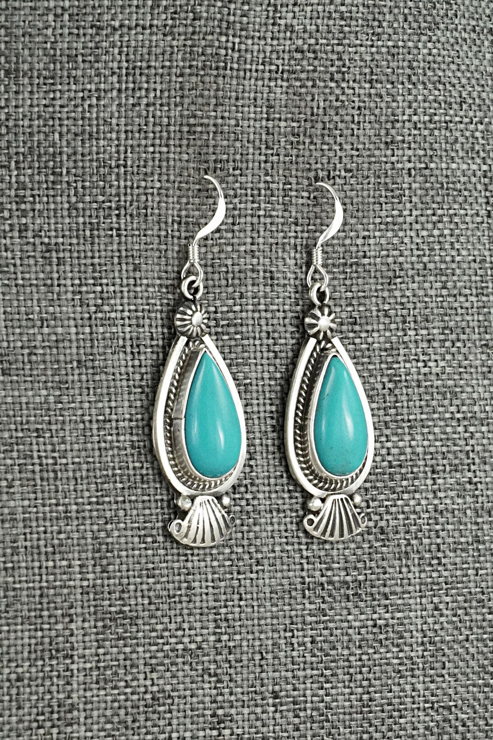 Turquoise & Sterling Silver Earrings - Verley Betone