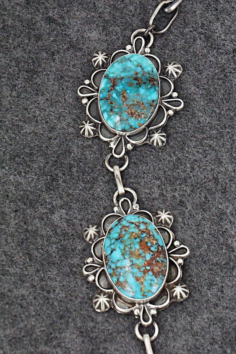 Turquoise & Sterling Silver Necklace and Earrings Set - Bob Becenti