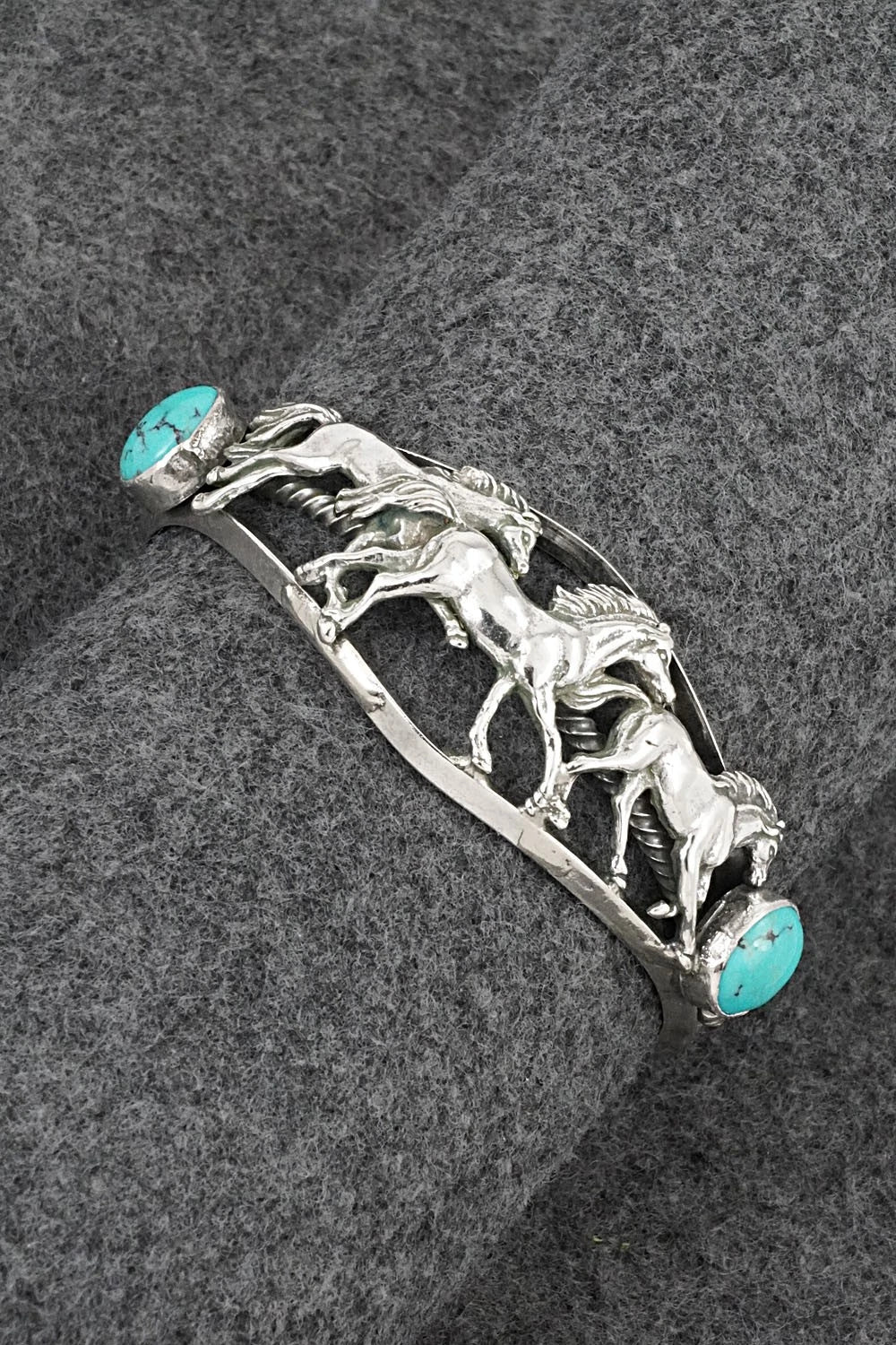 Turquoise & Sterling Silver Bracelet - Bobby Platero
