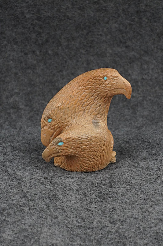 Eagle Zuni Fetish Carving - Lance Cheama