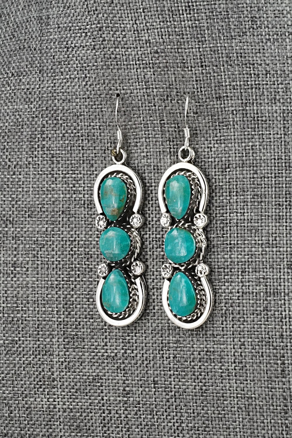 Turquoise & Sterling Silver Earrings - Marie Bahe