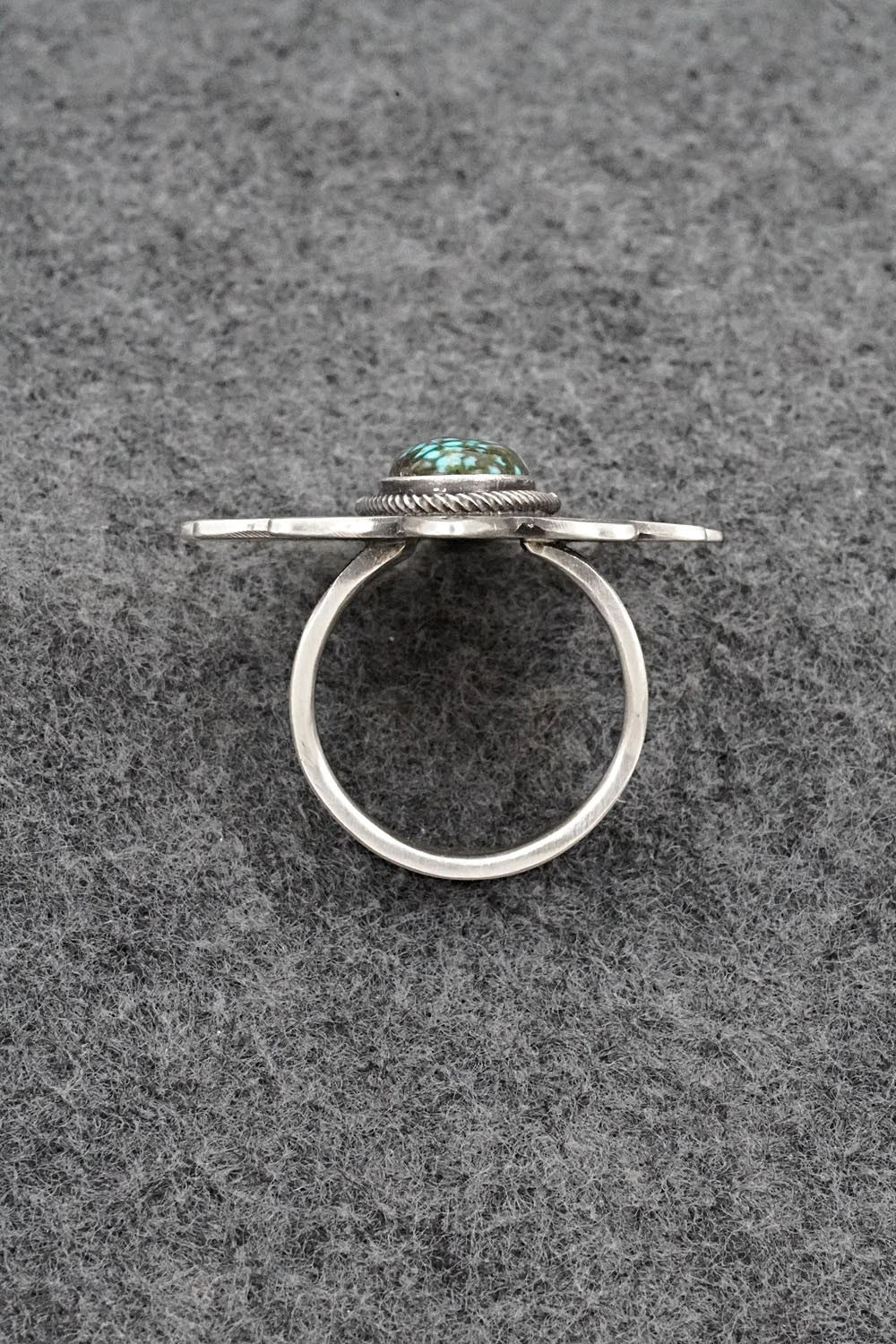 Turquoise & Sterling Silver Ring - Calvin Martinez - Size 8