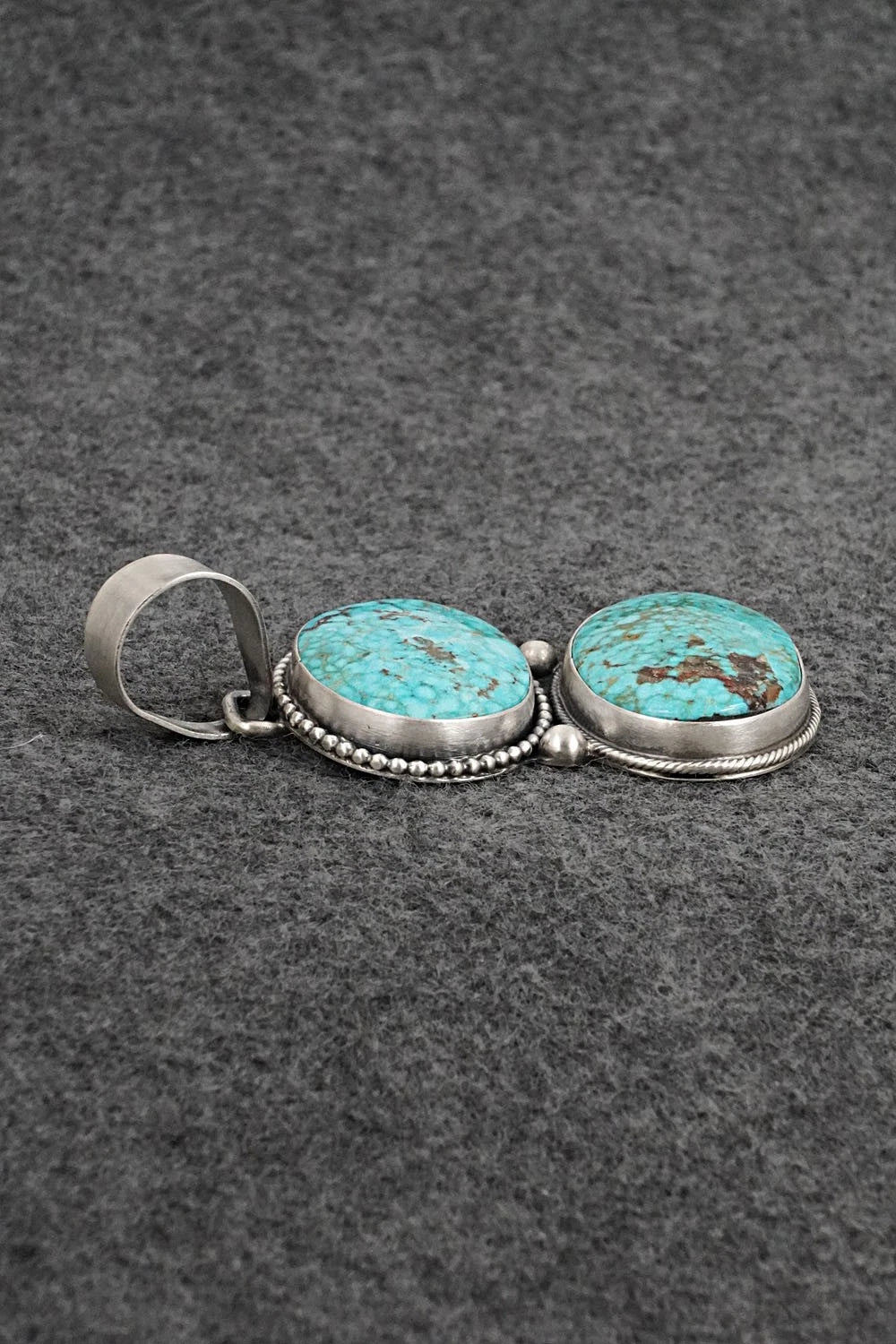 Turquoise & Sterling Silver Pendant - Bobby Johnson