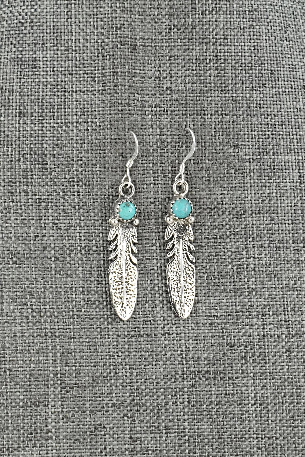 Turquoise & Sterling Silver Earrings - Adelarae Yazzie