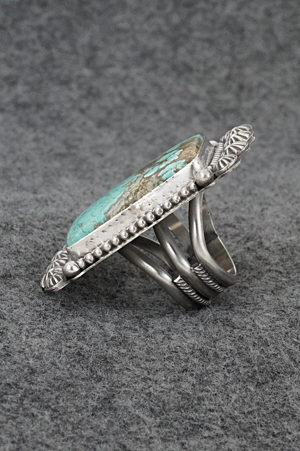 Turquoise & Sterling Silver Ring - Michael Calladitto - Size 7.5