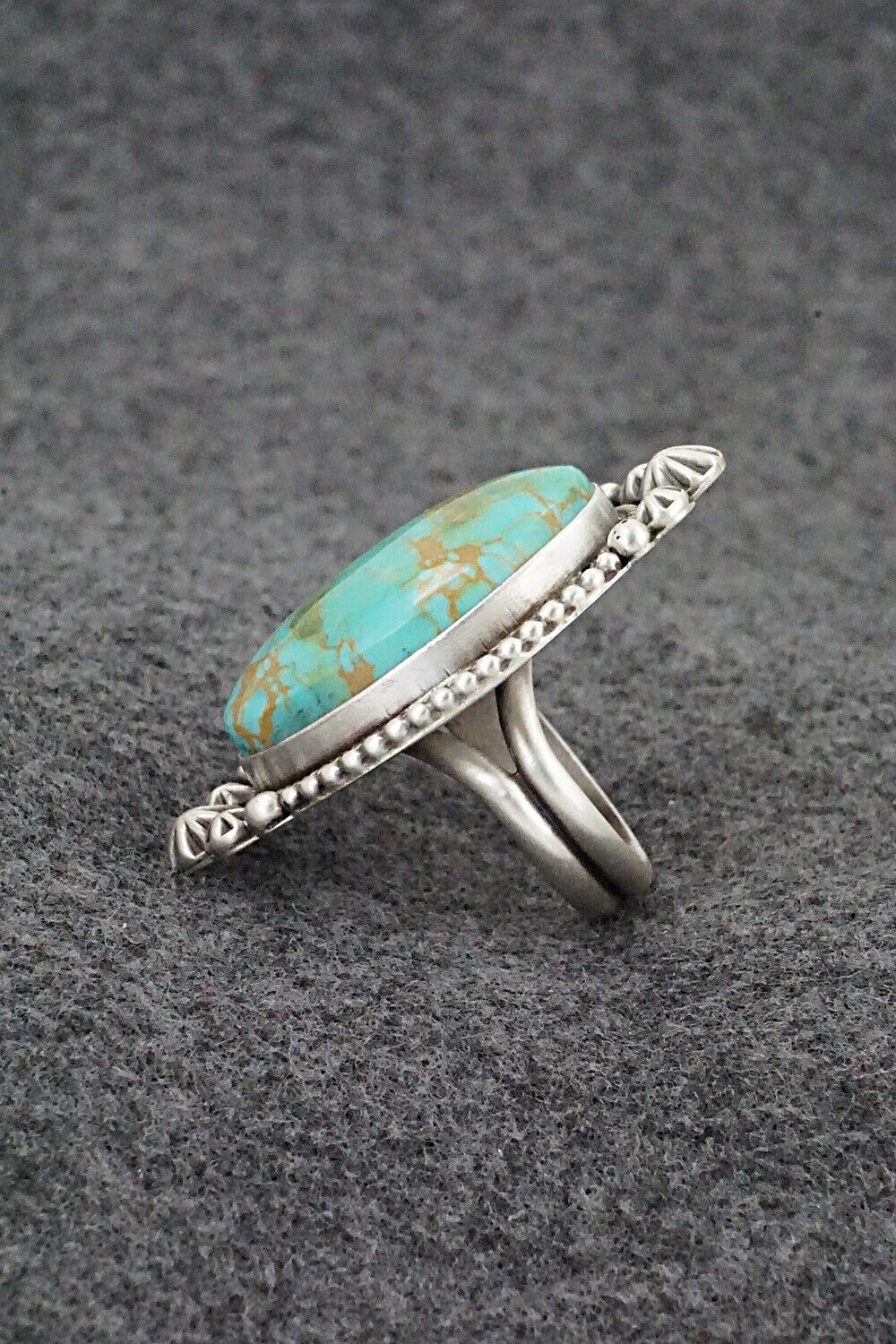 Turquoise & Sterling Silver Ring - Daniel Benally - Size 6 Adj.