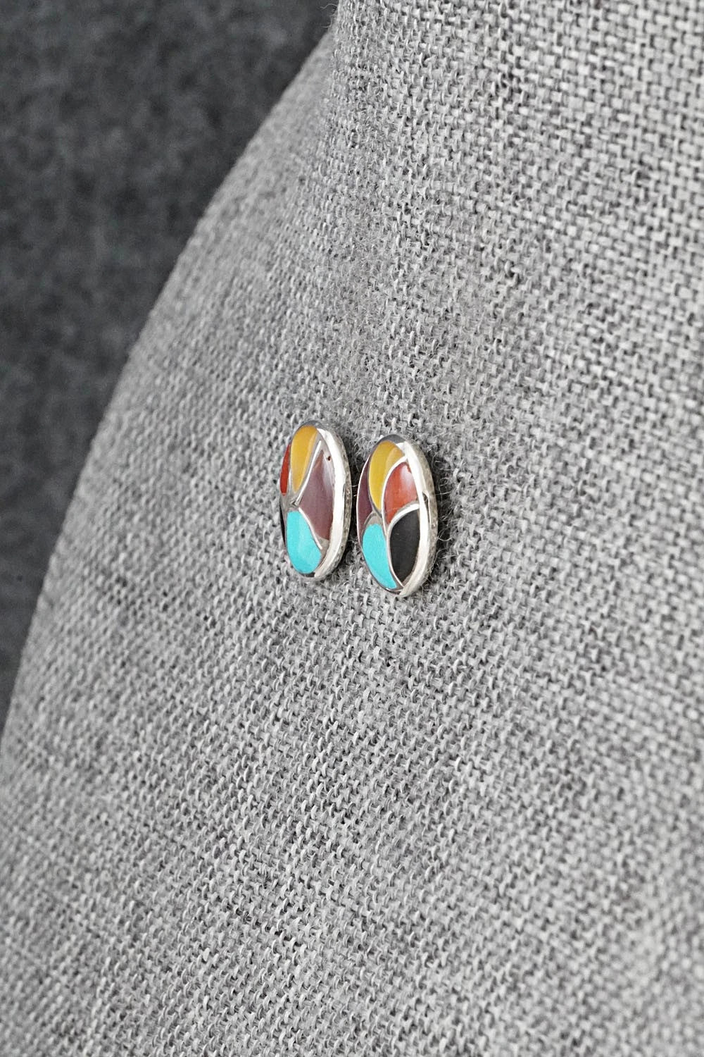Multi-Stone & Sterling Silver Earrings - Orena Leekya