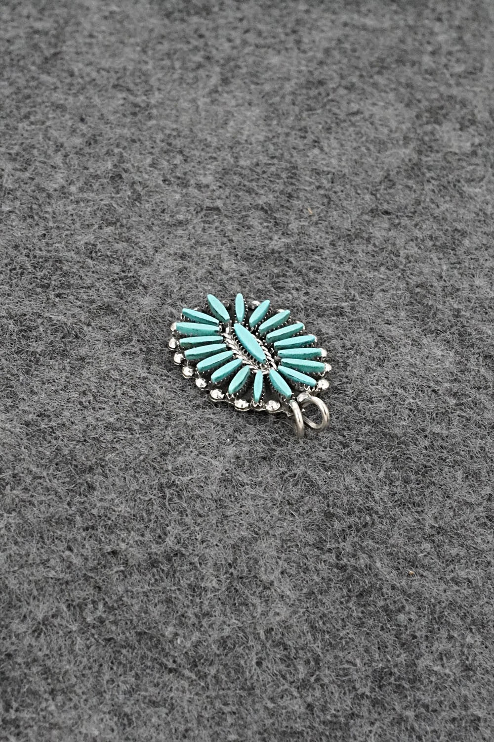 Turquoise & Sterling Silver Pendant - Fritzon Owaleon