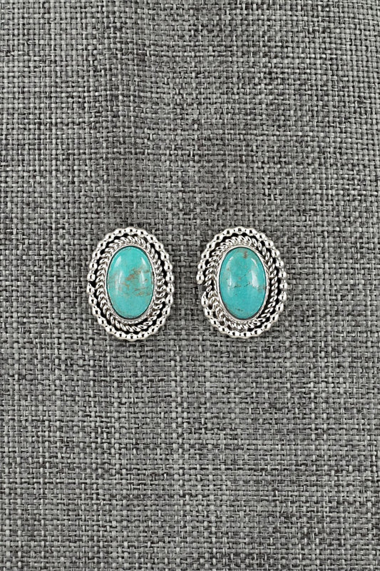 Turquoise & Sterling Silver Earrings - Rita Largo